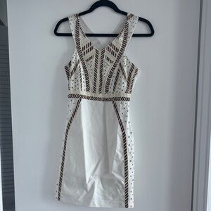 Zara Beaded Size S Geometric Mini Dress